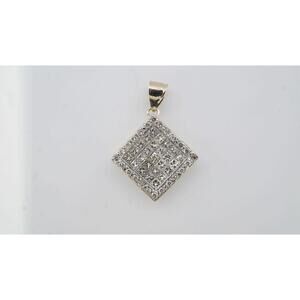 Estate Sale 14k Yellow Gold Diamond Pendant - 3.20 TCW - Vintage Style